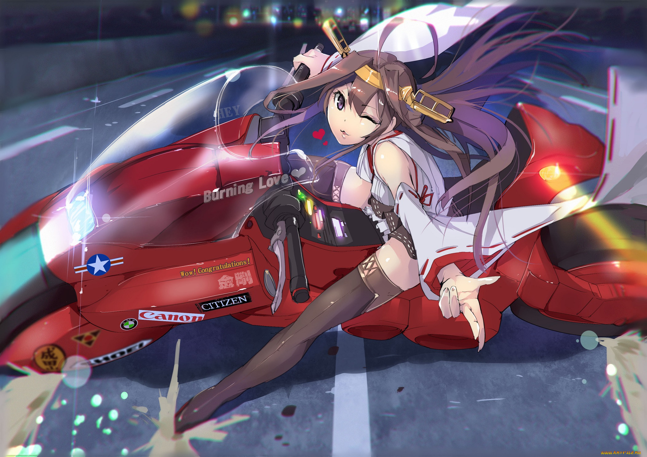 , kantai collection, , , armadillo-tokage, , kancolle, kantai, collection, kongou, 